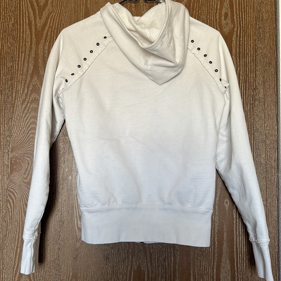 Hurley Full Zip Hoodie with Stud Details Off-White Jacket Size Small - Picture 6 of 12